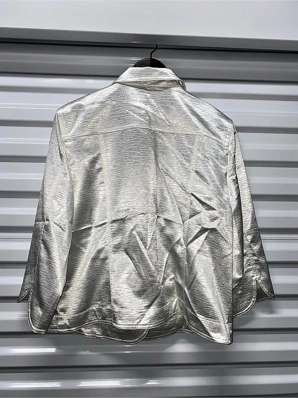 Ruby Rd Metallic Button Front Jacket Size 14 Like New - Picture 5 of 7